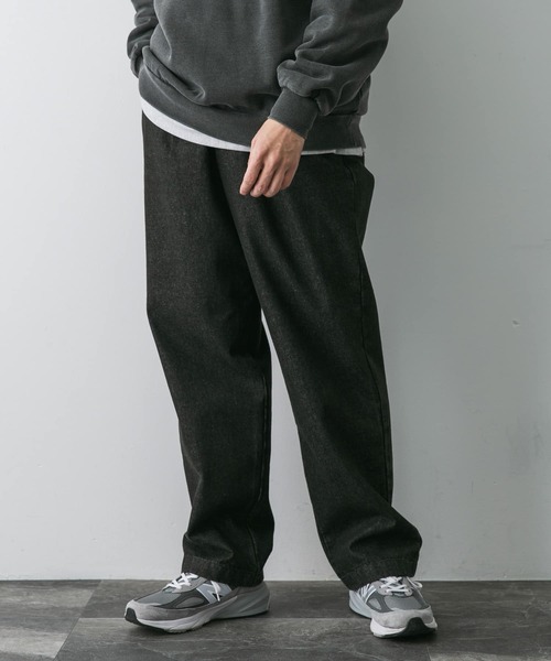 URBAN RESEARCH DOORS（アーバンリサーチドアーズ）の「ワンタックデニムトラウザー（デニムパンツ・メンズ・ブラック/インディゴブルー/ブラウン・MEDIUM/LARGE）」の19枚目の写真