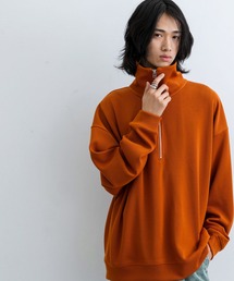 JUNRED | プリーツハーフジッププルオーバー(Tシャツ/カットソー)