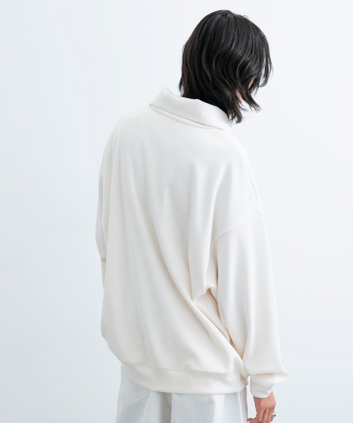 JUNRED(ジュンレッド)の「プリーツハーフジッププルオーバー(Tシャツ/カットソー・メンズ・オレンジ/ホワイト/ブラック・L/M/S)」の7枚目の写真