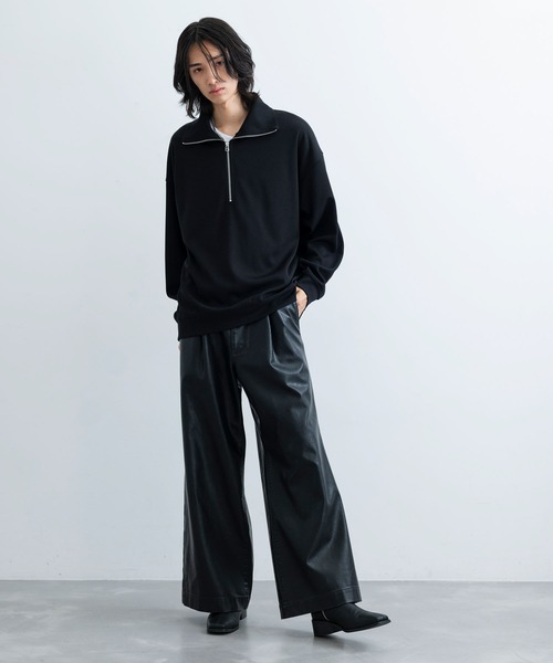JUNRED(ジュンレッド)の「プリーツハーフジッププルオーバー(Tシャツ/カットソー・メンズ・オレンジ/ホワイト/ブラック・L/M/S)」の10枚目の写真