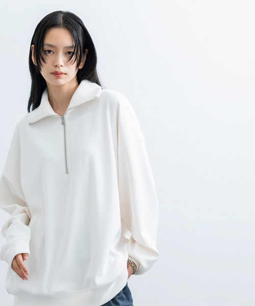 JUNRED(ジュンレッド)の「プリーツハーフジッププルオーバー(Tシャツ/カットソー・メンズ・オレンジ/ホワイト/ブラック・L/M/S)」の15枚目の写真
