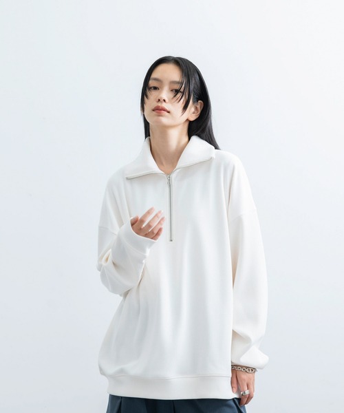 JUNRED(ジュンレッド)の「プリーツハーフジッププルオーバー(Tシャツ/カットソー・メンズ・オレンジ/ホワイト/ブラック・L/M/S)」の16枚目の写真