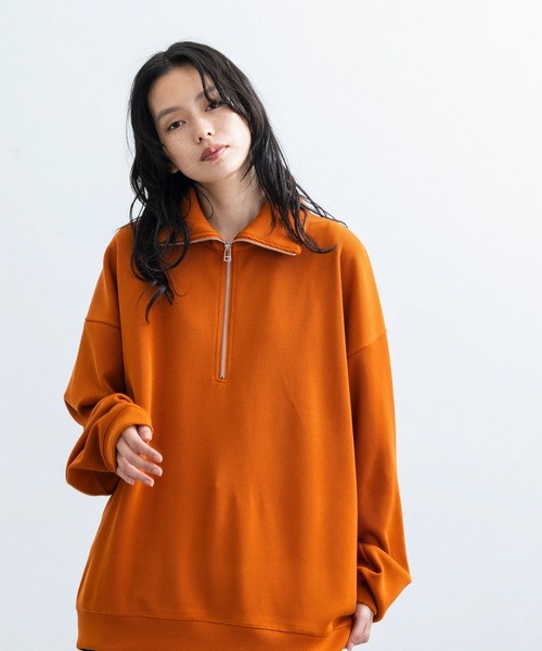 JUNRED(ジュンレッド)の「プリーツハーフジッププルオーバー(Tシャツ/カットソー・メンズ・オレンジ/ホワイト/ブラック・L/M/S)」の17枚目の写真