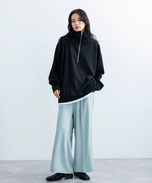 JUNRED(ジュンレッド)の「プリーツハーフジッププルオーバー(Tシャツ/カットソー・メンズ・オレンジ/ホワイト/ブラック・L/M/S)」の19枚目の写真