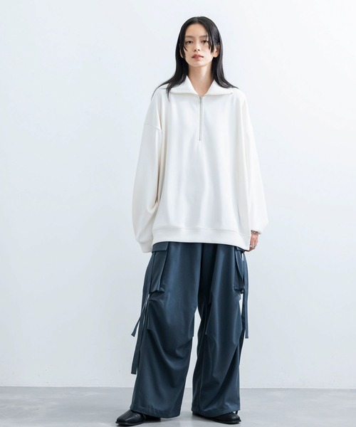 JUNRED(ジュンレッド)の「プリーツハーフジッププルオーバー(Tシャツ/カットソー・メンズ・オレンジ/ホワイト/ブラック・L/M/S)」の20枚目の写真
