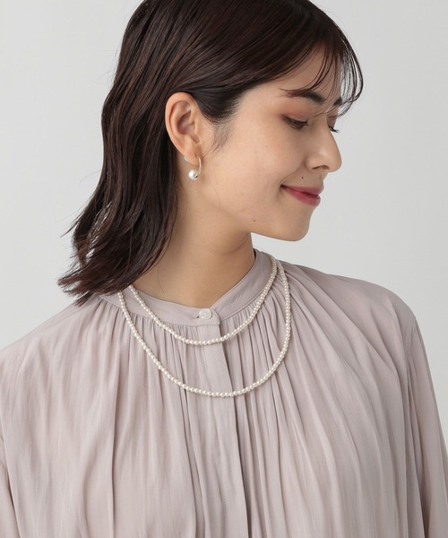 Elura（エルーラ）の「2連パールネックレス＜ショート/ロング＞／995319（ネックレス・レディース・ホワイト/ホワイト系その他・ONE SIZE）」の4枚目の写真