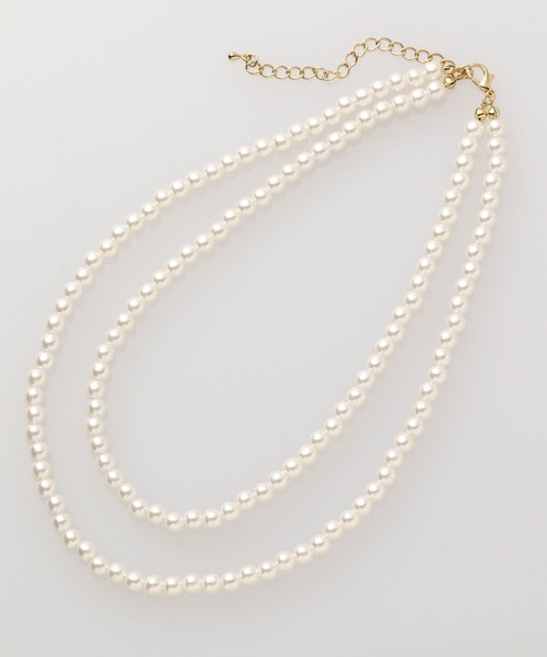 Elura（エルーラ）の「2連パールネックレス＜ショート/ロング＞／995319（ネックレス・レディース・ホワイト/ホワイト系その他・ONE SIZE）」の3枚目の写真