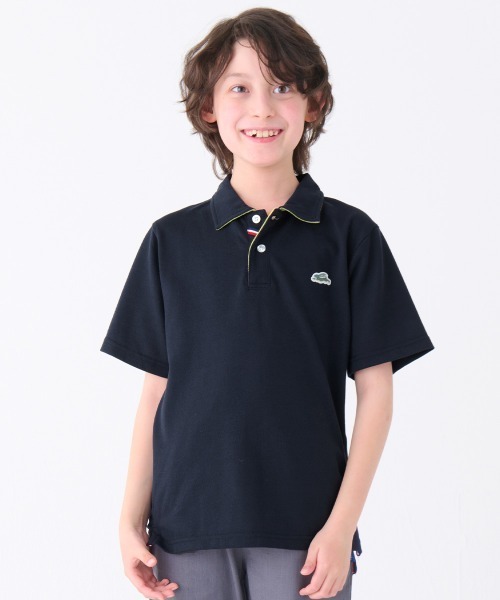 KRIFF MAYER Kid's Collection（クリフメイヤーキッズコレクション）の「おでかけポロシャツ（ポロシャツ・キッズ・チャコール/イエロー/ネイビー/グレー/サックスブルー/ライトグリーン/ブラック/オフホワイト・120/130/140/150/160/170）」の7枚目の写真