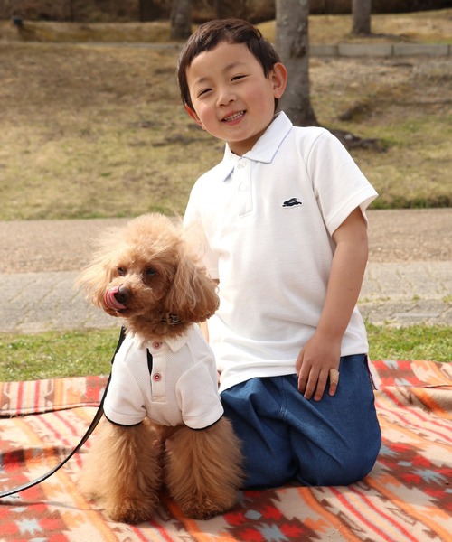 KRIFF MAYER Kid's Collection（クリフメイヤーキッズコレクション）の「おでかけポロシャツ（ポロシャツ・キッズ・チャコール/イエロー/ネイビー/グレー/サックスブルー/ライトグリーン/ブラック/オフホワイト・120/130/140/150/160/170）」の2枚目の写真