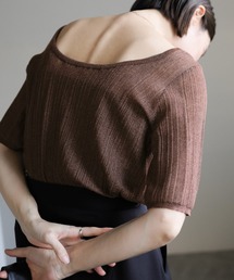 select MOCA | バレエネックランダムリブラメシアーニット(ニット/セーター)