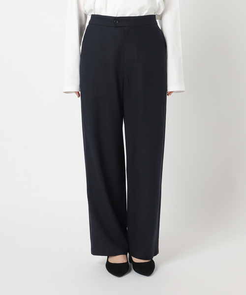 JOURNAL STANDARD relume（ジャーナルスタンダード　レリューム）の「リネンレーヨンストレートパンツ（スラックス・レディース・ベージュ/ネイビー・36/38）」の3枚目の写真