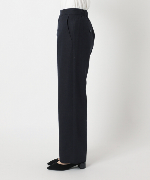 JOURNAL STANDARD relume（ジャーナルスタンダード　レリューム）の「リネンレーヨンストレートパンツ（スラックス・レディース・ベージュ/ネイビー・36/38）」の4枚目の写真