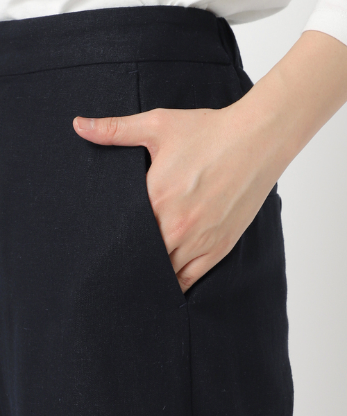 JOURNAL STANDARD relume（ジャーナルスタンダード　レリューム）の「リネンレーヨンストレートパンツ（スラックス・レディース・ベージュ/ネイビー・36/38）」の8枚目の写真