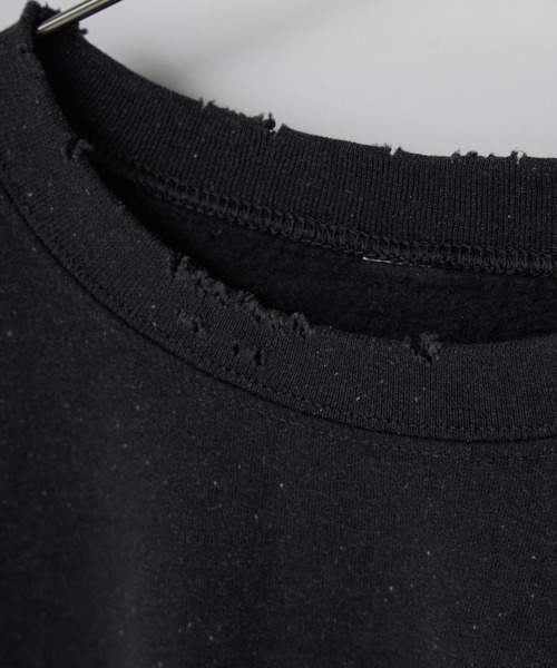 WHIMSIC(ウィムジック)の「【UNISEX】ハンドプロセスドダメージスウェットシャツ(スウェット・メンズ・イエロー/ホワイト/チャコールグレー・FREE)」の12枚目の写真