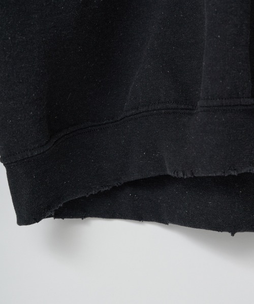 WHIMSIC(ウィムジック)の「【UNISEX】ハンドプロセスドダメージスウェットシャツ(スウェット・メンズ・イエロー/ホワイト/チャコールグレー・FREE)」の14枚目の写真