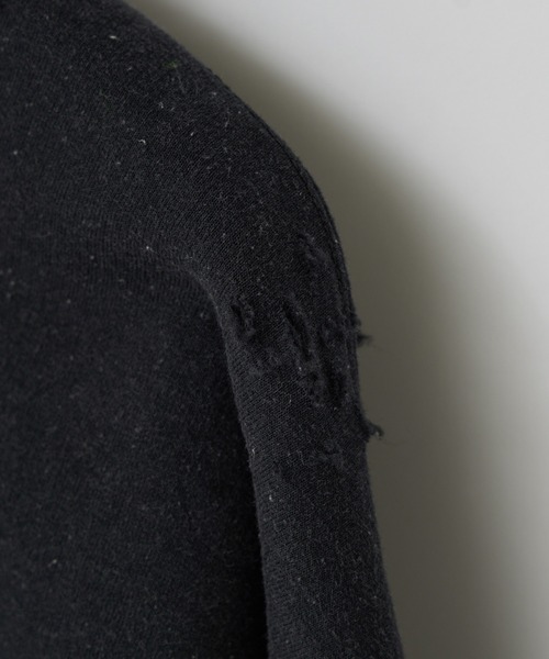 WHIMSIC(ウィムジック)の「【UNISEX】ハンドプロセスドダメージスウェットシャツ(スウェット・メンズ・イエロー/ホワイト/チャコールグレー・FREE)」の15枚目の写真