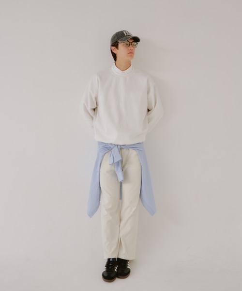 WHIMSIC(ウィムジック)の「【UNISEX】ハンドプロセスドダメージスウェットシャツ(スウェット・メンズ・イエロー/ホワイト/チャコールグレー・FREE)」の6枚目の写真