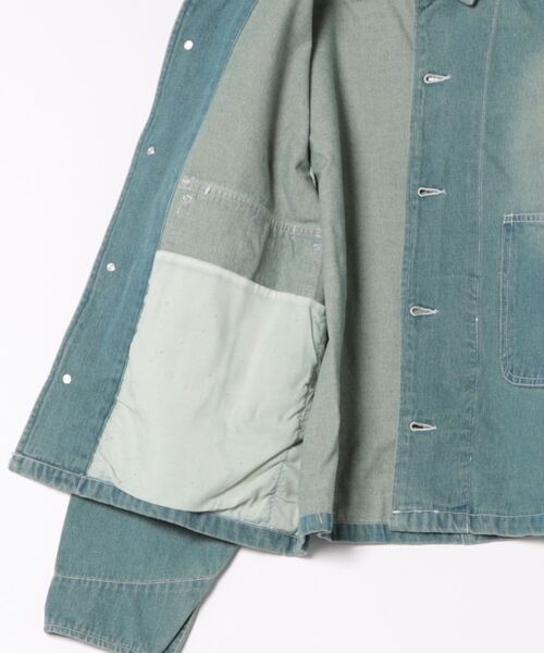 Sakka（サッカ）の「ビッグシルエット デニムブルゾン/ジャケット（デニムジャケット・メンズ・ホワイト/ワンウォッシュ/ブラック/サックスブルー/ベージュ・MEDIUM/LARGE/X-LARGE）」の8枚目の写真