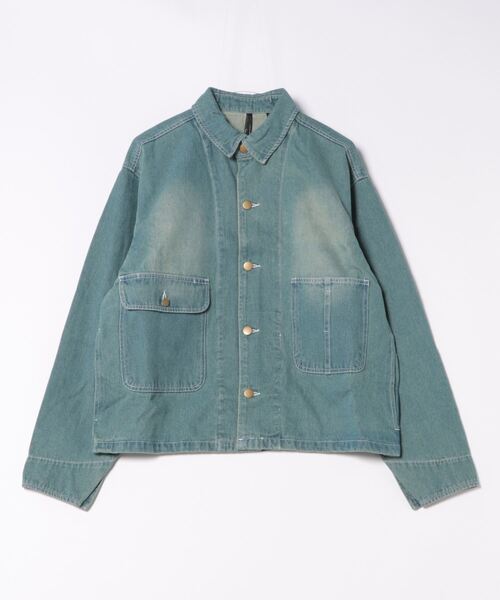 Sakka（サッカ）の「ビッグシルエット デニムブルゾン/ジャケット（デニムジャケット・メンズ・ホワイト/ワンウォッシュ/ブラック/サックスブルー/ベージュ・MEDIUM/LARGE/X-LARGE）」の13枚目の写真