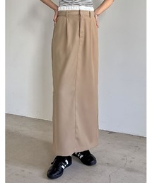 Re:EDIT | [2024SS COLLECTION][低身長サイズ有]ソフトツイルダブルウエストナロースカート(スカート)