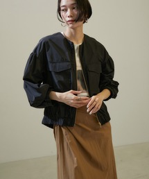 【WEB限定】ミリタリーノーカラーショートブルゾン/24SS