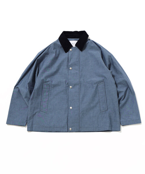 417 EDIFICE(フォーワンセブンエディフィス)の「CHAMBRAY / シャンブレー 2LAYERS ブルゾン(ナイロンジャケット・メンズ・ブラック/ベージュ/ブルー系その他・MEDIUM/LARGE)」の1枚目の写真