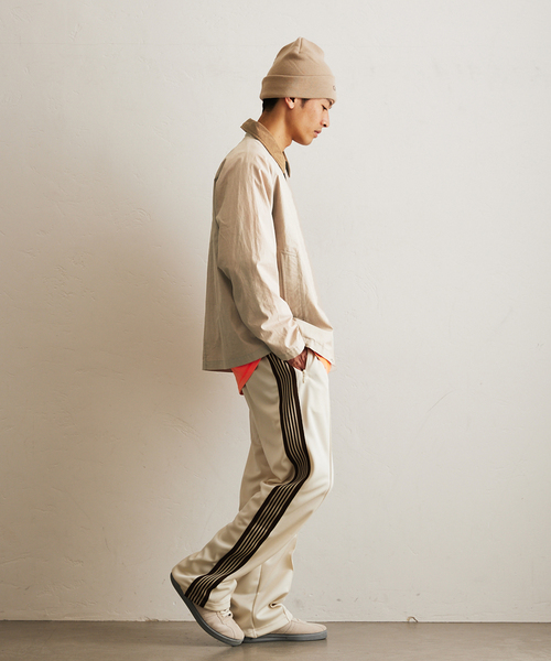 417 EDIFICE(フォーワンセブンエディフィス)の「CHAMBRAY / シャンブレー 2LAYERS ブルゾン(ナイロンジャケット・メンズ・ブラック/ベージュ/ブルー系その他・MEDIUM/LARGE)」の5枚目の写真