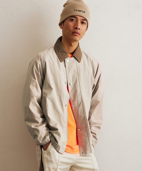 417 EDIFICE(フォーワンセブンエディフィス)の「CHAMBRAY / シャンブレー 2LAYERS ブルゾン(ナイロンジャケット・メンズ・ブラック/ベージュ/ブルー系その他・MEDIUM/LARGE)」の8枚目の写真