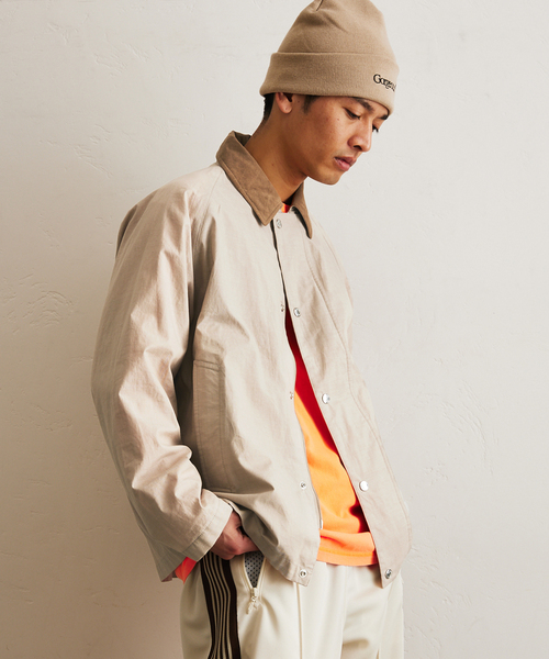417 EDIFICE(フォーワンセブンエディフィス)の「CHAMBRAY / シャンブレー 2LAYERS ブルゾン(ナイロンジャケット・メンズ・ブラック/ベージュ/ブルー系その他・MEDIUM/LARGE)」の9枚目の写真