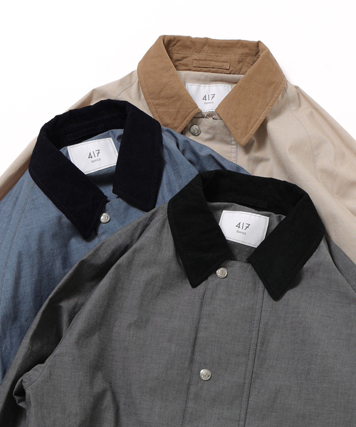 417 EDIFICE(フォーワンセブンエディフィス)の「CHAMBRAY / シャンブレー 2LAYERS ブルゾン(ナイロンジャケット・メンズ・ブラック/ベージュ/ブルー系その他・MEDIUM/LARGE)」の11枚目の写真