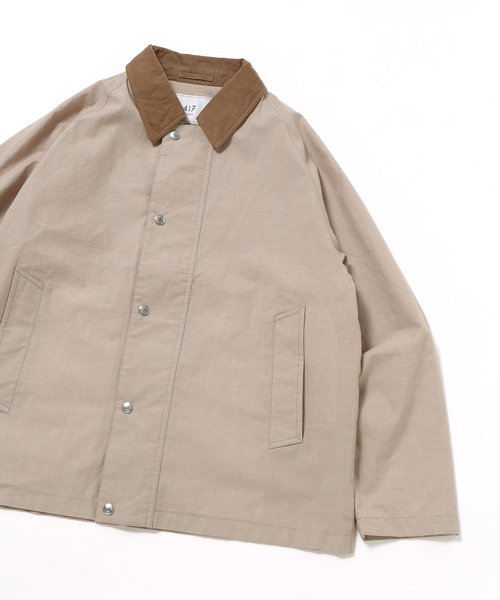 417 EDIFICE(フォーワンセブンエディフィス)の「CHAMBRAY / シャンブレー 2LAYERS ブルゾン(ナイロンジャケット・メンズ・ブラック/ベージュ/ブルー系その他・MEDIUM/LARGE)」の13枚目の写真