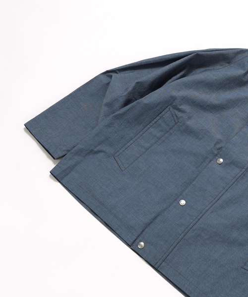 417 EDIFICE(フォーワンセブンエディフィス)の「CHAMBRAY / シャンブレー 2LAYERS ブルゾン(ナイロンジャケット・メンズ・ブラック/ベージュ/ブルー系その他・MEDIUM/LARGE)」の20枚目の写真