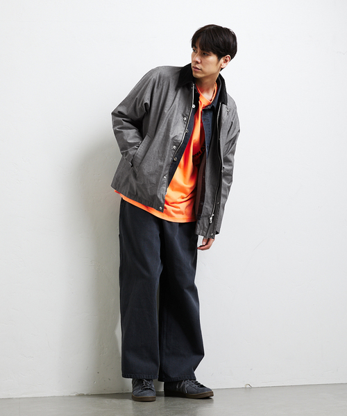 417 EDIFICE(フォーワンセブンエディフィス)の「CHAMBRAY / シャンブレー 2LAYERS ブルゾン(ナイロンジャケット・メンズ・ブラック/ベージュ/ブルー系その他・MEDIUM/LARGE)」の21枚目の写真