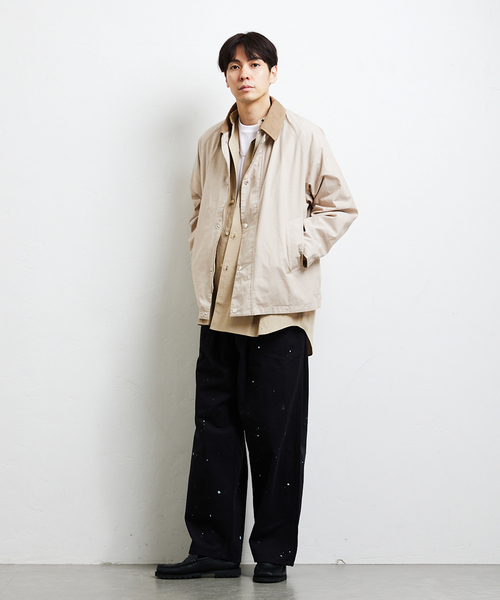 417 EDIFICE(フォーワンセブンエディフィス)の「CHAMBRAY / シャンブレー 2LAYERS ブルゾン(ナイロンジャケット・メンズ・ブラック/ベージュ/ブルー系その他・MEDIUM/LARGE)」の22枚目の写真