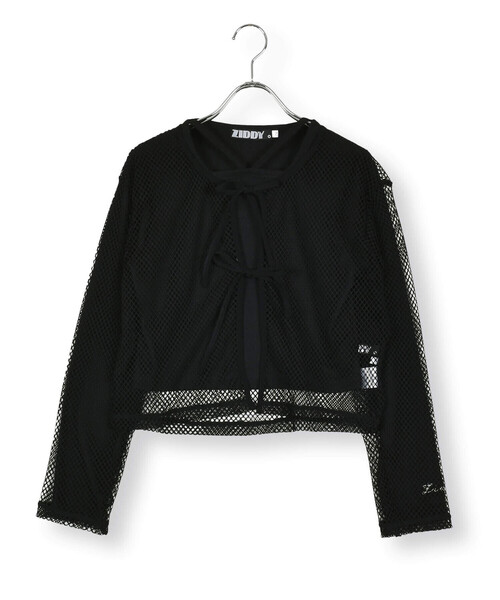 ZIDDY（ジディ）の「【 ニコ☆プチ 掲載 】メッシュリボンカーディガン＆ロングTシャツセット(130~160cm)（カーディガン/ボレロ・キッズ・ブラック/ブルー・150cm/FREE/130cm/140cm）」の11枚目の写真