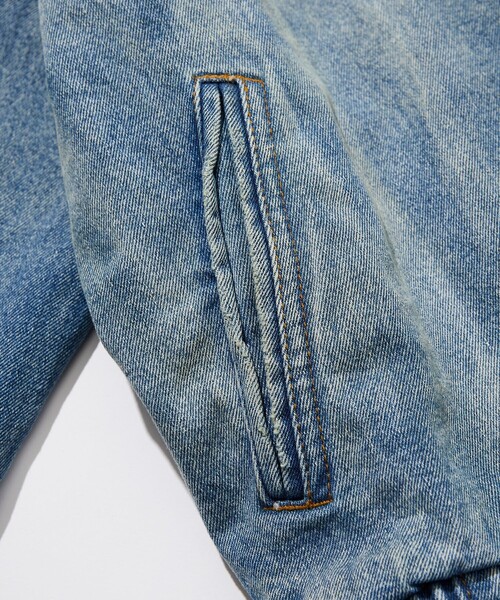 NAUTICA（ノーティカ）の「NAUTICA/ノーティカ Crushed Denim Blouson /クラッシュドデニム ブルゾン（デニムジャケット・メンズ・ネイビー/オフホワイト・LARGE/X-LARGE/MEDIUM）」の9枚目の写真