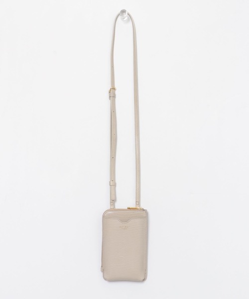 URBAN RESEARCH ROSSO WOMEN（アーバンリサーチ　ロッソ）の「VIOLAd’ORO　ADRIA型押しスマートフォンポシェット（ショルダーバッグ・レディース・ラベンダー/ベージュ系その他/ブラック・-）」の2枚目の写真