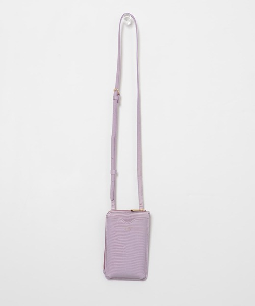 URBAN RESEARCH ROSSO WOMEN（アーバンリサーチ　ロッソ）の「VIOLAd’ORO　ADRIA型押しスマートフォンポシェット（ショルダーバッグ・レディース・ラベンダー/ベージュ系その他/ブラック・-）」の8枚目の写真