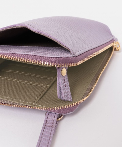 URBAN RESEARCH ROSSO WOMEN（アーバンリサーチ　ロッソ）の「VIOLAd’ORO　ADRIA型押しスマートフォンポシェット（ショルダーバッグ・レディース・ラベンダー/ベージュ系その他/ブラック・-）」の17枚目の写真