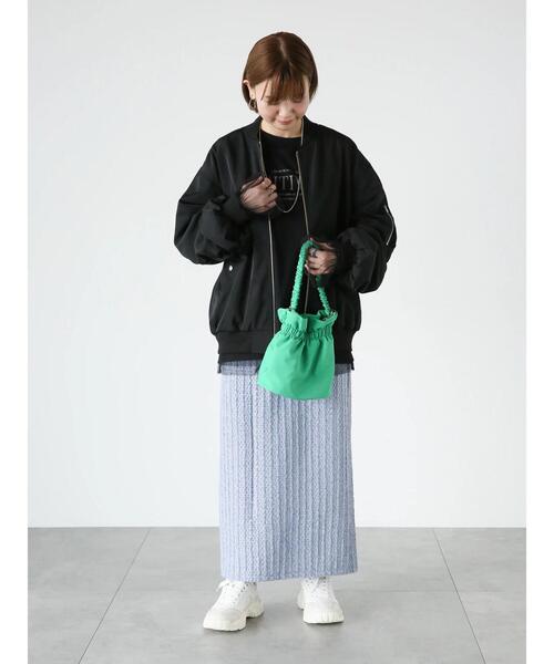 Lugnoncure(ルノンキュール)の「ラメ混チェックエンボスタイトスカート(スカート・レディース・ブラック/ブルー/グリーン・F)」の11枚目の写真