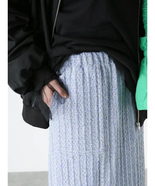 Lugnoncure(ルノンキュール)の「ラメ混チェックエンボスタイトスカート(スカート・レディース・ブラック/ブルー/グリーン・F)」の17枚目の写真