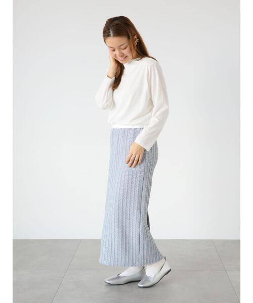 Lugnoncure(ルノンキュール)の「ラメ混チェックエンボスタイトスカート(スカート・レディース・ブラック/ブルー/グリーン・F)」の21枚目の写真