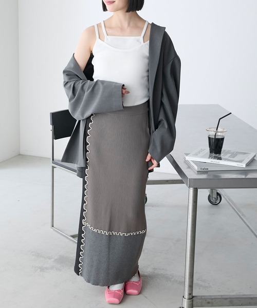 forksy.（フォルクシー）の「【forksy.】【S・Fサイズ展開】テレコレイヤードキャミソール（キャミソール・レディース・オフホワイト/ブラック/ピンク/グリーン系その他/ブルー系その他・FREE/S）」の7枚目の写真