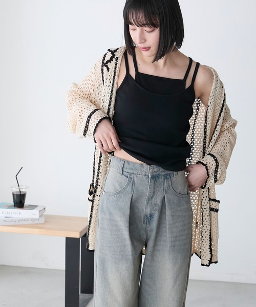 forksy.（フォルクシー）の「【forksy.】【S・Fサイズ展開】テレコレイヤードキャミソール（キャミソール・レディース・オフホワイト/ブラック/ピンク/グリーン系その他/ブルー系その他・FREE/S）」の14枚目の写真