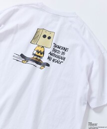 FREAK'S STORE | 限定展開 PEANUTS/ピーナッツ 別注 ビッグシルエット バックプリント クルーネックTシャツ/チャーリー・ブラウン(Tシャツ/カットソー)