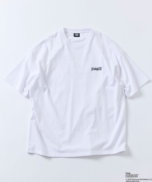 FREAK'S STORE（フリークスストア）の「限定展開 PEANUTS/ピーナッツ 別注 ビッグシルエット バックプリント クルーネックTシャツ/チャーリー・ブラウン（Tシャツ/カットソー・メンズ・グレイッシュブルー/ネイビー/アッシュグレー/ブラック/ホワイト・LARGE/MEDIUM/SMALL）」の8枚目の写真