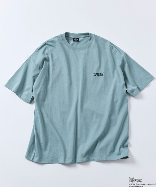 FREAK'S STORE（フリークスストア）の「限定展開 PEANUTS/ピーナッツ 別注 ビッグシルエット バックプリント クルーネックTシャツ/チャーリー・ブラウン（Tシャツ/カットソー・メンズ・グレイッシュブルー/ネイビー/アッシュグレー/ブラック/ホワイト・LARGE/MEDIUM/SMALL）」の10枚目の写真