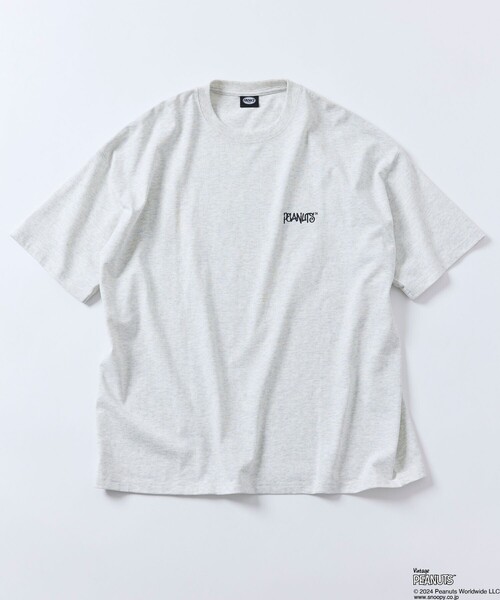 FREAK'S STORE（フリークスストア）の「限定展開 PEANUTS/ピーナッツ 別注 ビッグシルエット バックプリント クルーネックTシャツ/チャーリー・ブラウン（Tシャツ/カットソー・メンズ・グレイッシュブルー/ネイビー/アッシュグレー/ブラック/ホワイト・LARGE/MEDIUM/SMALL）」の12枚目の写真