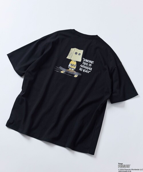 FREAK'S STORE（フリークスストア）の「限定展開 PEANUTS/ピーナッツ 別注 ビッグシルエット バックプリント クルーネックTシャツ/チャーリー・ブラウン（Tシャツ/カットソー・メンズ・グレイッシュブルー/ネイビー/アッシュグレー/ブラック/ホワイト・LARGE/MEDIUM/SMALL）」の15枚目の写真