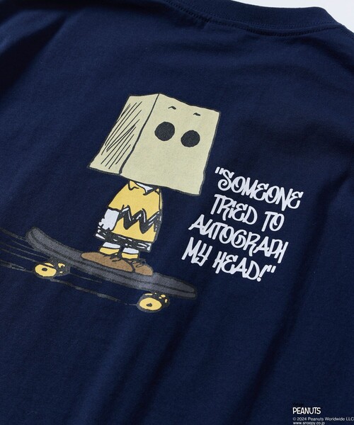 FREAK'S STORE（フリークスストア）の「限定展開 PEANUTS/ピーナッツ 別注 ビッグシルエット バックプリント クルーネックTシャツ/チャーリー・ブラウン（Tシャツ/カットソー・メンズ・グレイッシュブルー/ネイビー/アッシュグレー/ブラック/ホワイト・LARGE/MEDIUM/SMALL）」の18枚目の写真